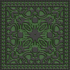 Abstract mosaic architecture- bathroom intricate interior