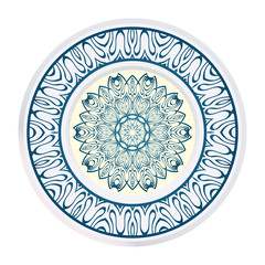 Decorative Mandala. Vector Illustration. Isolated. Tribal Ethnic Ornament With Mandala. Anti-Stress Therapy Pattern. Indian, Moroccan, Mystic, Ottoman Motifs.