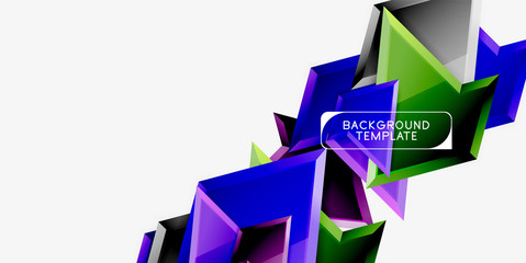 Triangular low poly background design, multicolored triangles. Vector