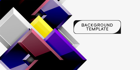 Glossy modern geometric background, abstract arrows composition