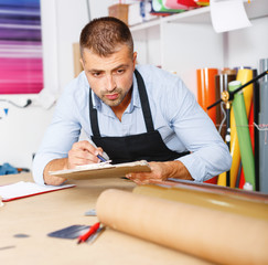 profession,job,people,workman in special clothes with paper