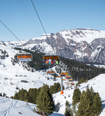 Fototapeta premium Sessellift im Winter