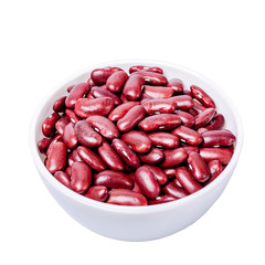 Red kidney beans in a dish in perspective