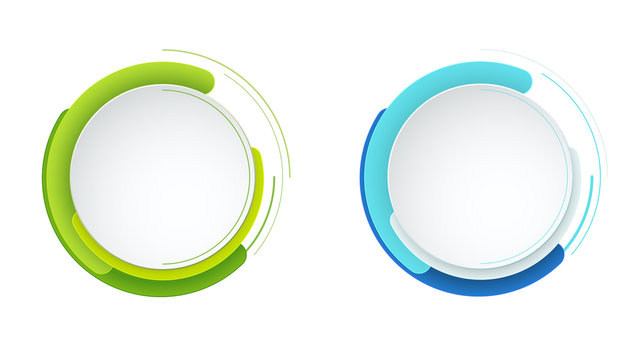 Modern vector abstract round banner set. Template for use in web or print design. EPS 10