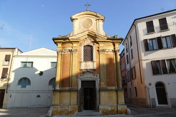 St. Mary of earthquake church in Canossa square in Mantova 