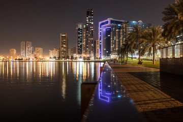 modern city at night