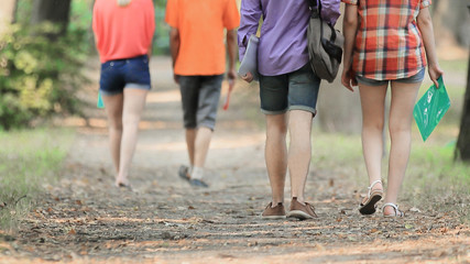 students goes to classes at the University.photo with copy space