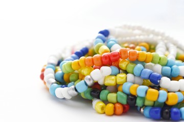 Glass Beads Bracelets on White Background, Isolated Beads Bracelets on White Background, Glass Beads Bracelets, Jewelry making, Jewellery Design, Handmade Jewelry, Handmade Beads Bracelets