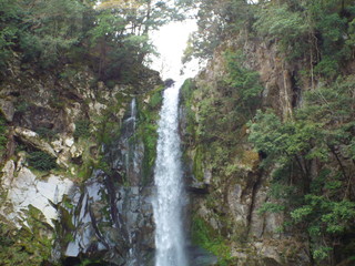 Japan Hyougo Toyooka hattannotaki waterfall drone