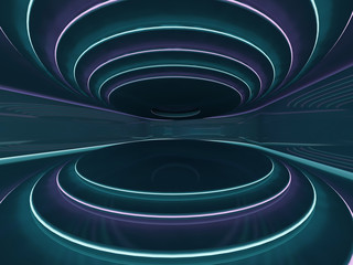 Abstract modern architecture background. 3D