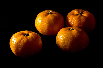 Glossy surface texture of freshness orange fruits
