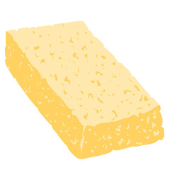 Cartoon illustration with sponge