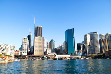 Fototapeta na wymiar Circular Quay in Sydney / シドニー・サーキュラーキー方面