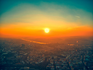 Prague aerial summer
