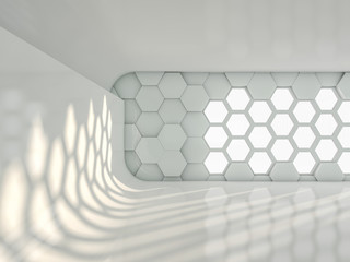 Abstract modern architecture background. 3D rendering