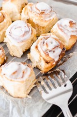 Fresh baked homemade cinnamon rolls