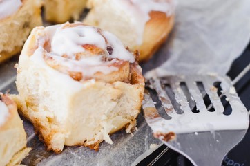 Fresh baked homemade cinnamon rolls