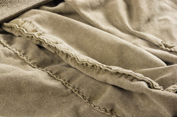 clothing items washed cotton fabric texture with seams