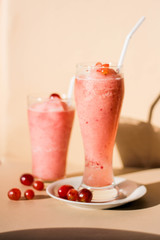 Delicious fruit juice with real grape