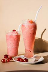 Delicious fruit juice with real grape