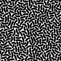 Memphis style curved lines with rounded ends stippling chaotic vector overlay texture