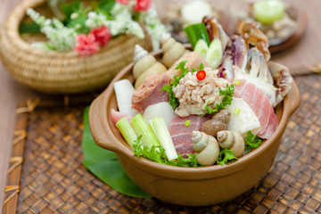 Fresh and delicious seafood soup