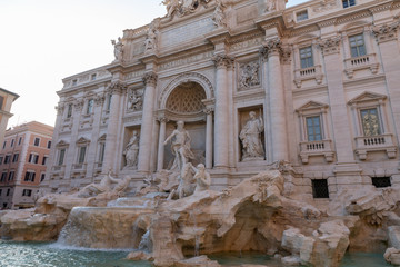 Fototapeta premium Panoramic view of Trevi Fountain in the Trevi district in Rome