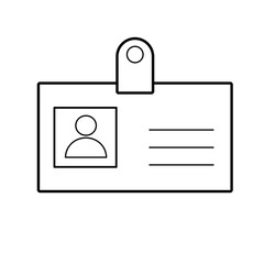 Identification card outline icon