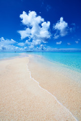 Paradise beach in chuuk lagoon