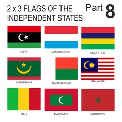 Flags 2 x 3 of the independent states 8