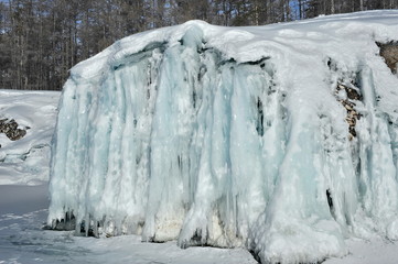 Ice stalactites on Lake Baikal.