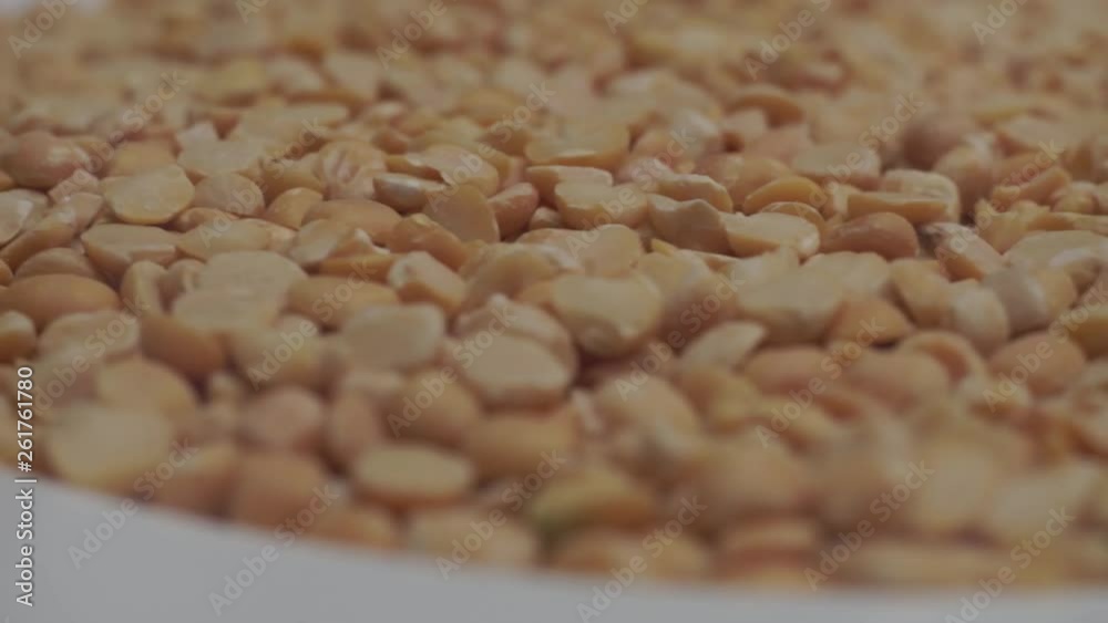 Aufkleber chopped dried peas background. macro view. rotation 360 degrees.