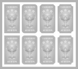 Ace of cups Tarot of the symbols silver and white