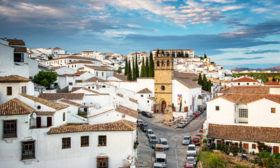 View on the old town of Ronda in Malaga, Spain