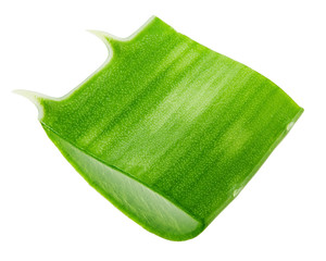 Aloe vera, slice, isolated on white background, clipping path, full depth of field