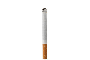 cigarette isolated on a white background with ash