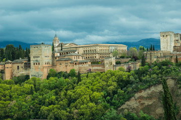 Fototapeta na wymiar Arab fortress of the Alhambra of Granada