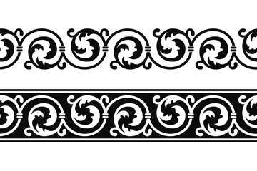 Seamless ancient greek ornament isolated on white background.