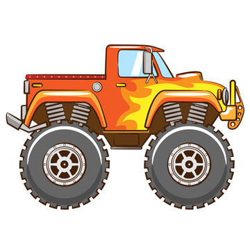 Monster truck clipart graphic