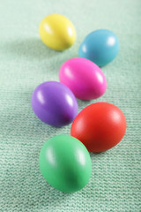 Multicoloured Easter eggs