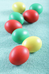 Multicoloured Easter eggs