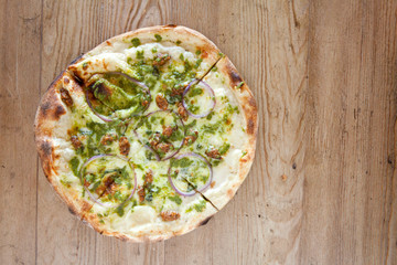 Pesto Pizza with Sausage
