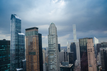 Fototapeta na wymiar New York City. Manhattan midtown buildings in a stormy afternoon