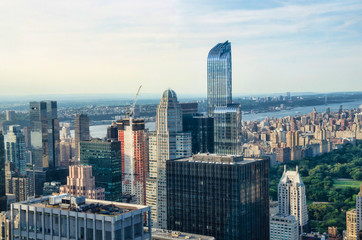 Fototapeta na wymiar New York City. Manhattan downtown skyline at sunset