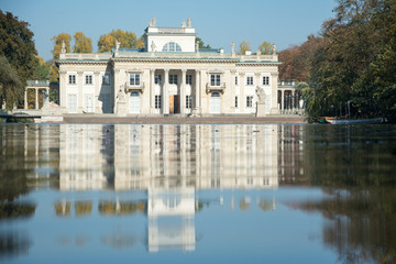 Lazienki park and royal palace in Warsaw, Poland