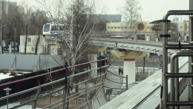 monorail train, modern transport technology