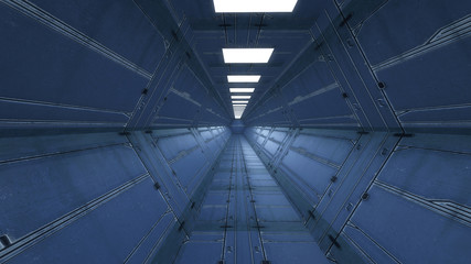 3d render. Futuristic interior concept architecture