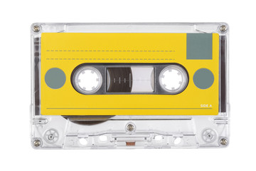 Audio tape compact cassette isolated