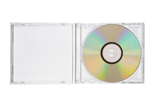 Jewel case with compact disc isolated