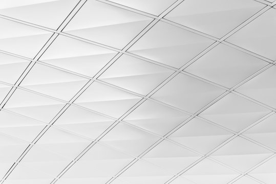 White roof texture. Abstract background. Modern architecture pattern decorated in building.